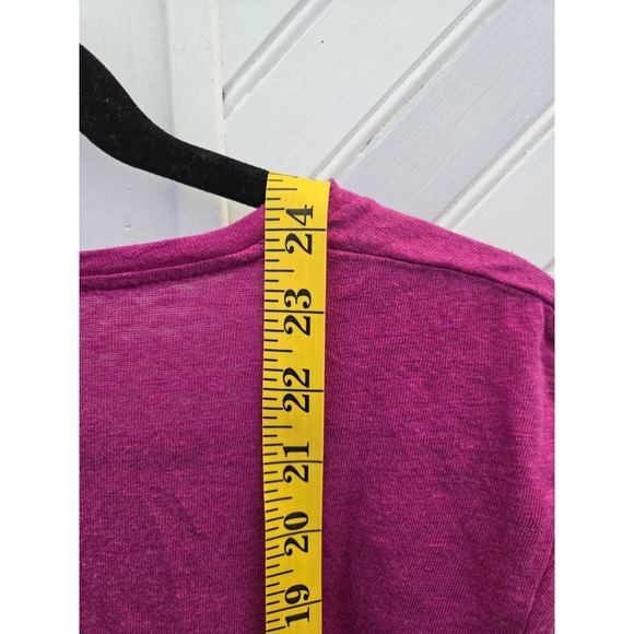 Eileen Fisher Women's Petite Small Magenta 100% Linen 3/4 Sleeve T-Shirt - Picture 11 of 13